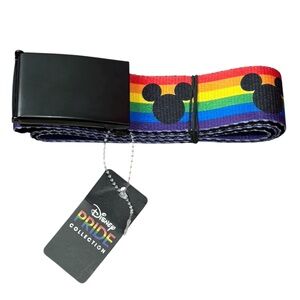 Buckle-Down Disney Pride Collection Rainbow Mickey Adjustable Web Belt‎ NEW